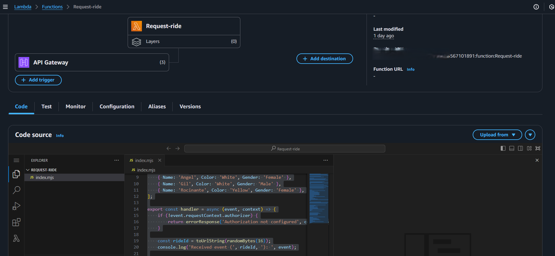 AWS Lambda and DynamoDB